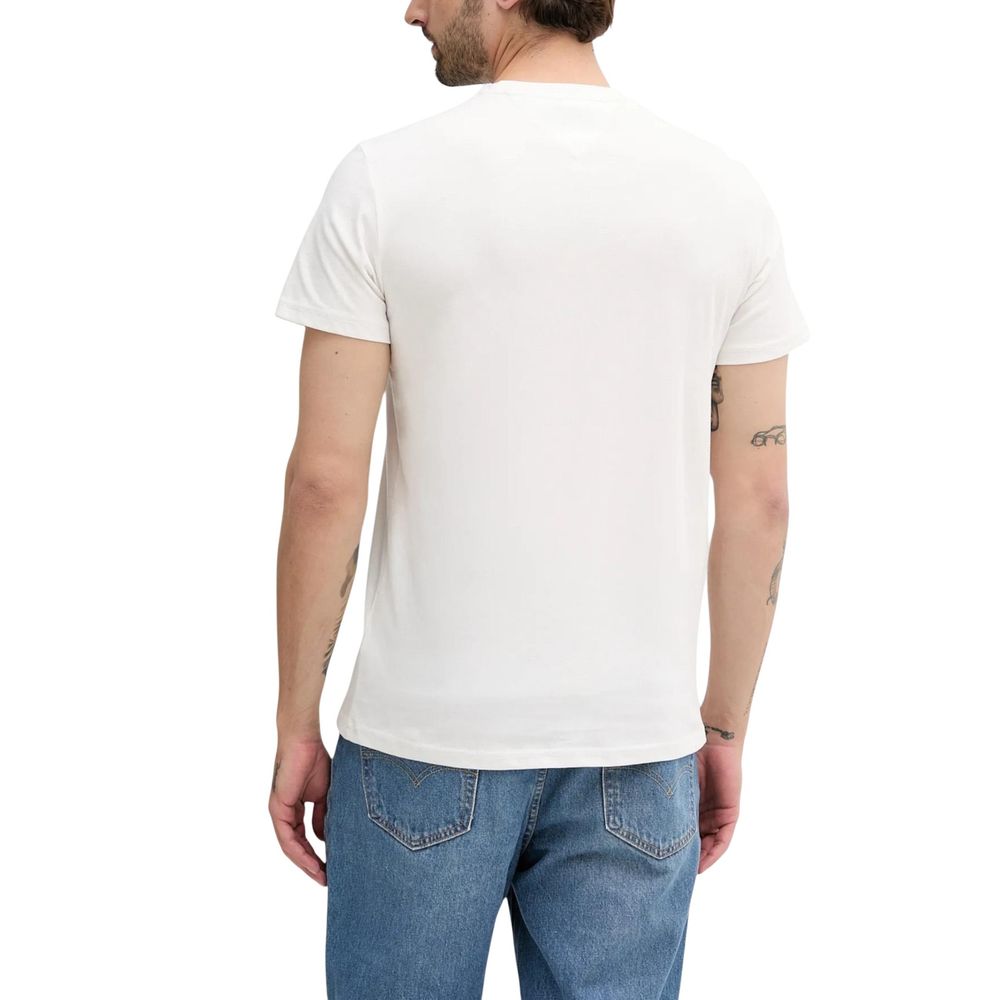 Cream Recycled Cotton T-Shirt - ventzia