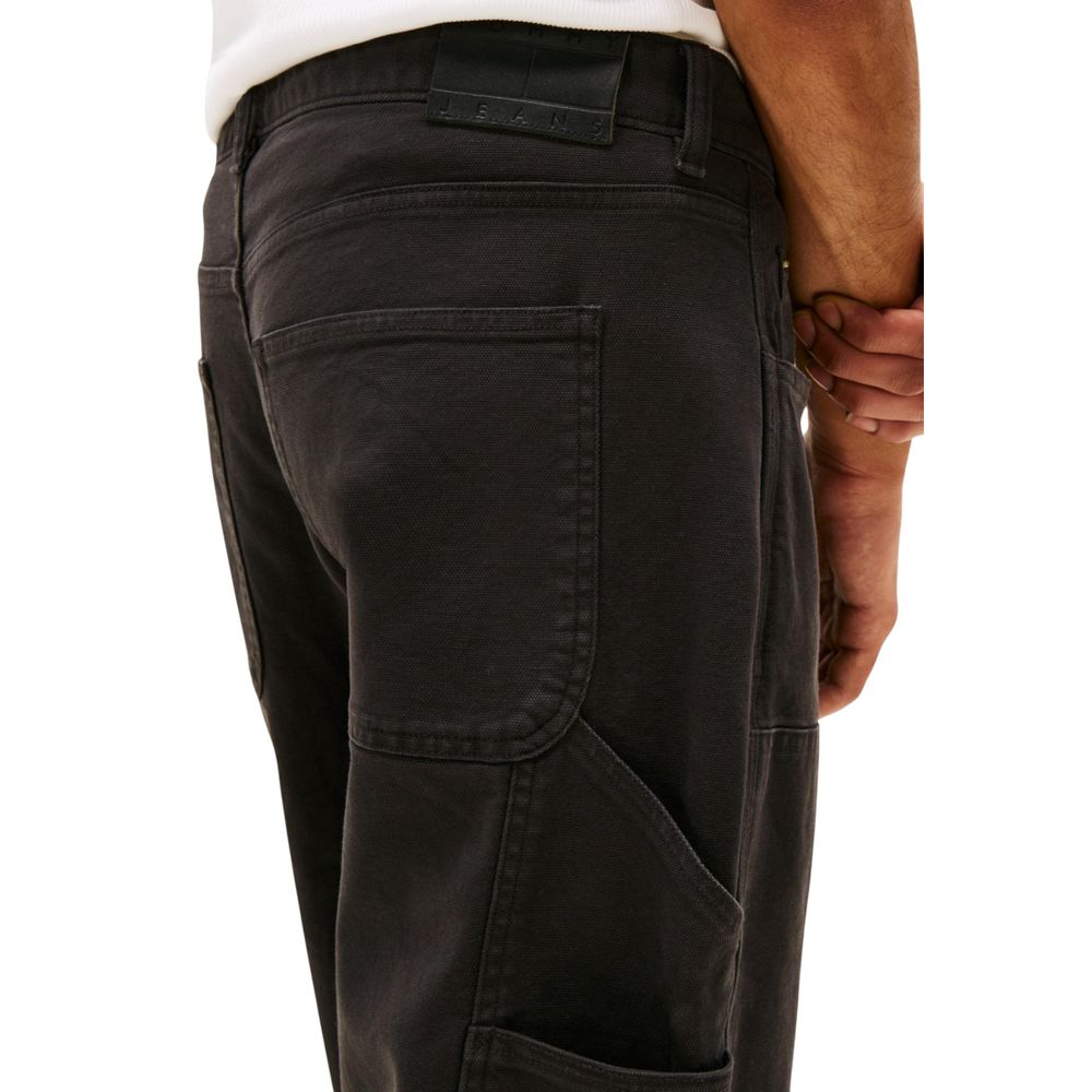 Black Organic Cotton Casual Pants - ventzia