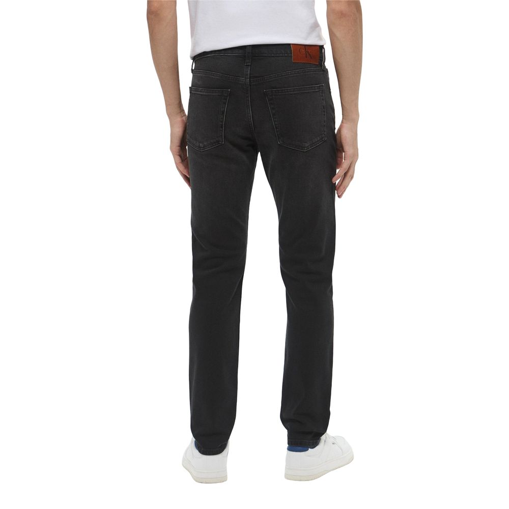 Black Cotton Skinny Jeans - ventzia