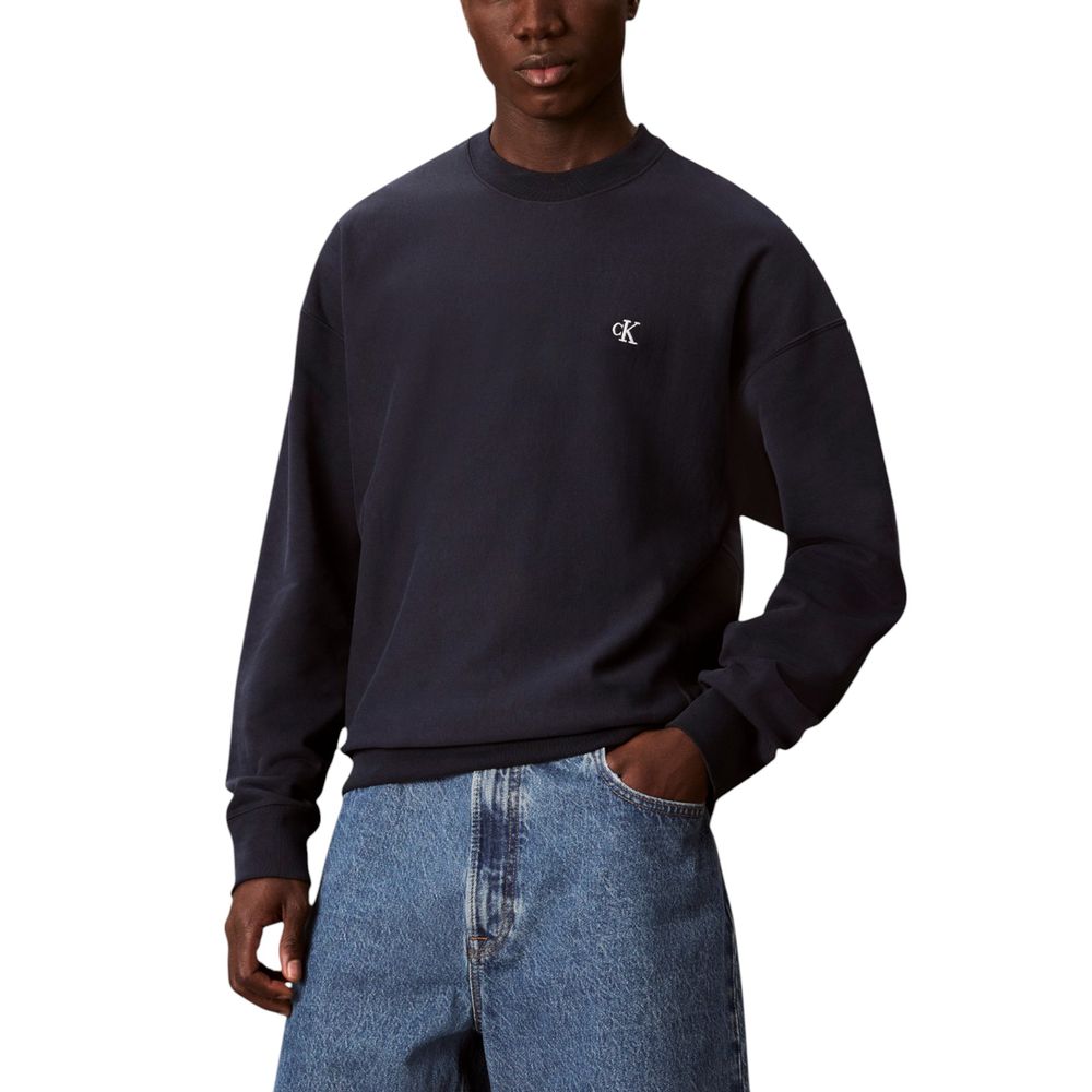 Blue Cotton Sweatshirt - ventzia