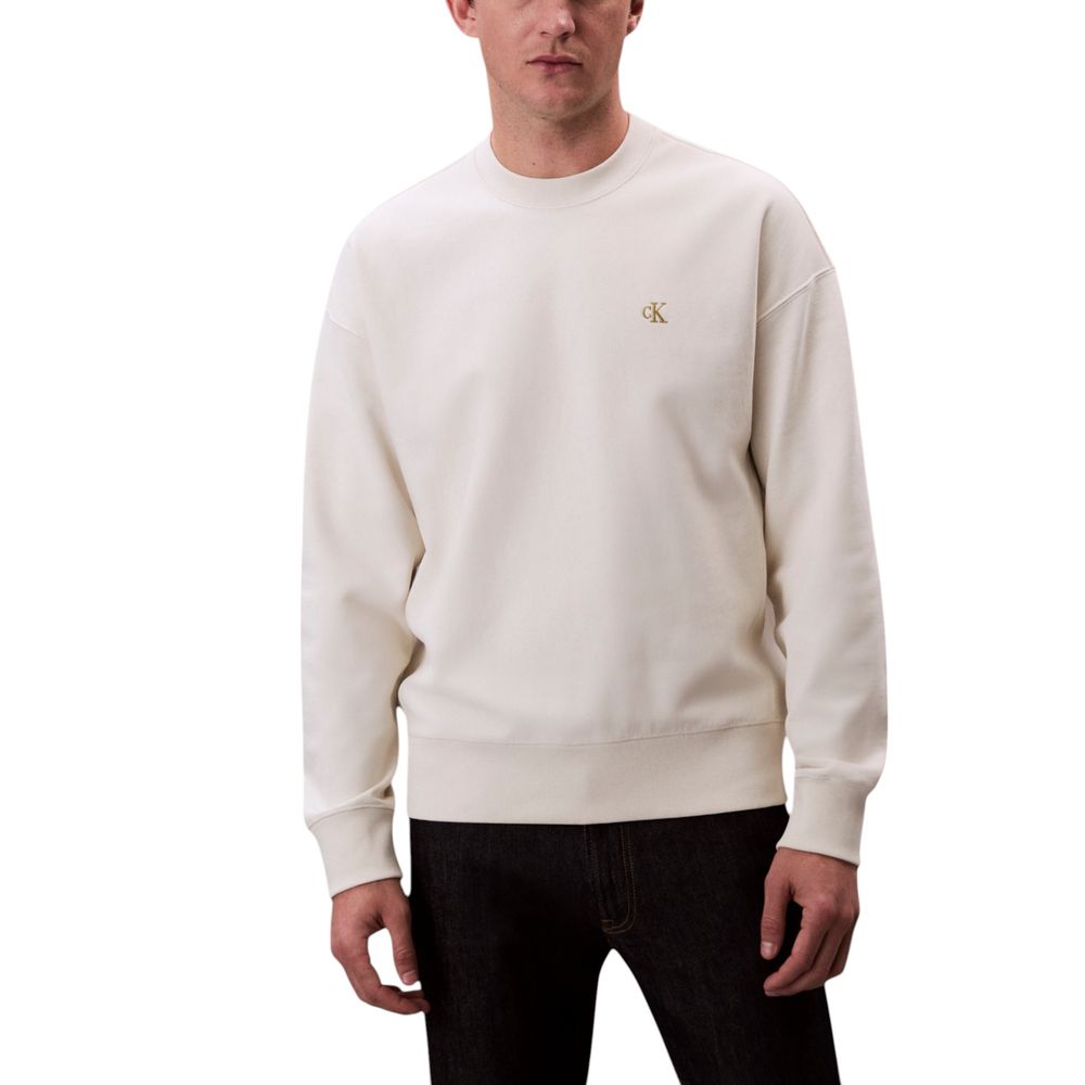 White Cotton Sweatshirt - ventzia