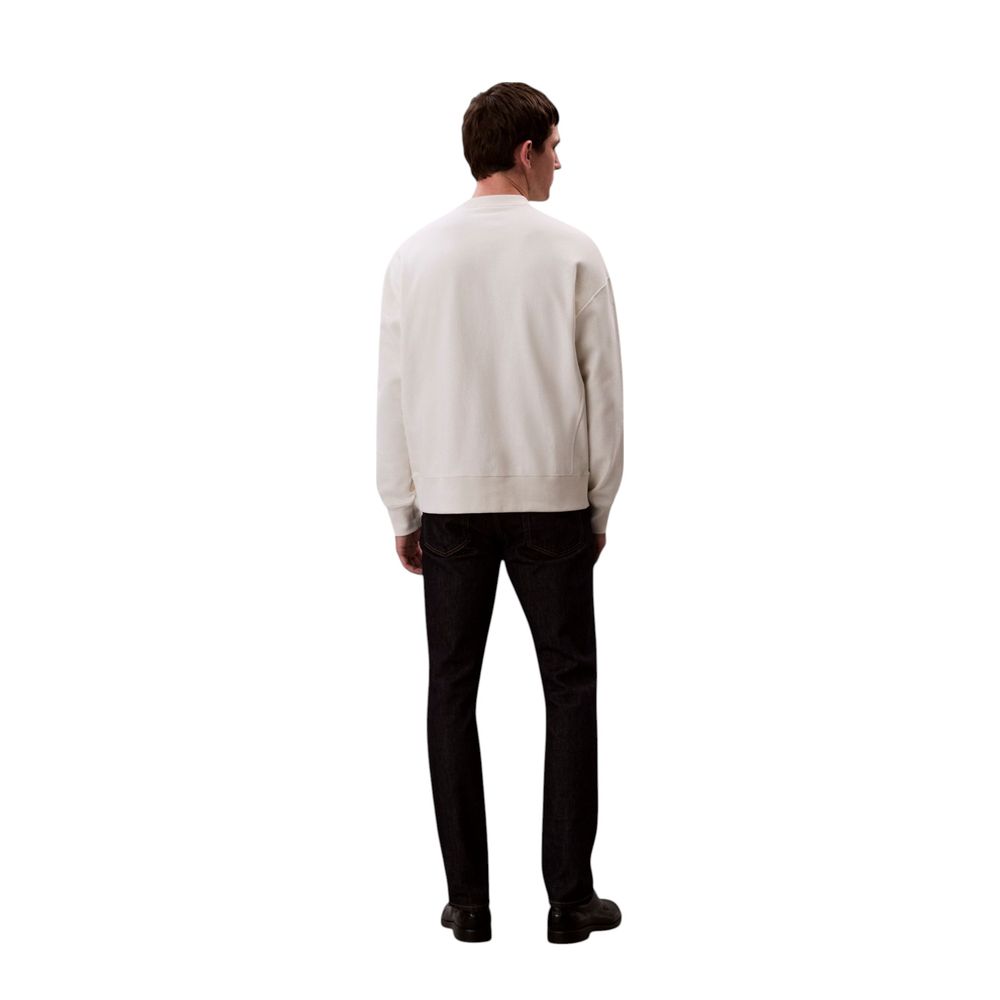 White Cotton Sweatshirt - ventzia