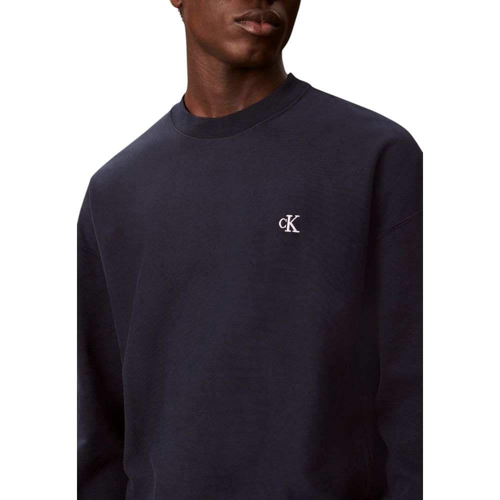 Blue Cotton Sweatshirt - ventzia