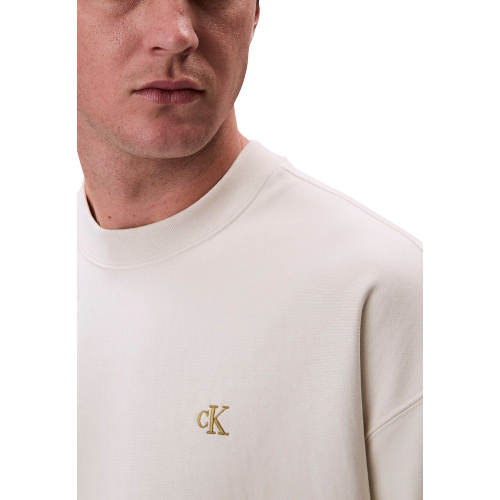 White Cotton Sweatshirt - ventzia