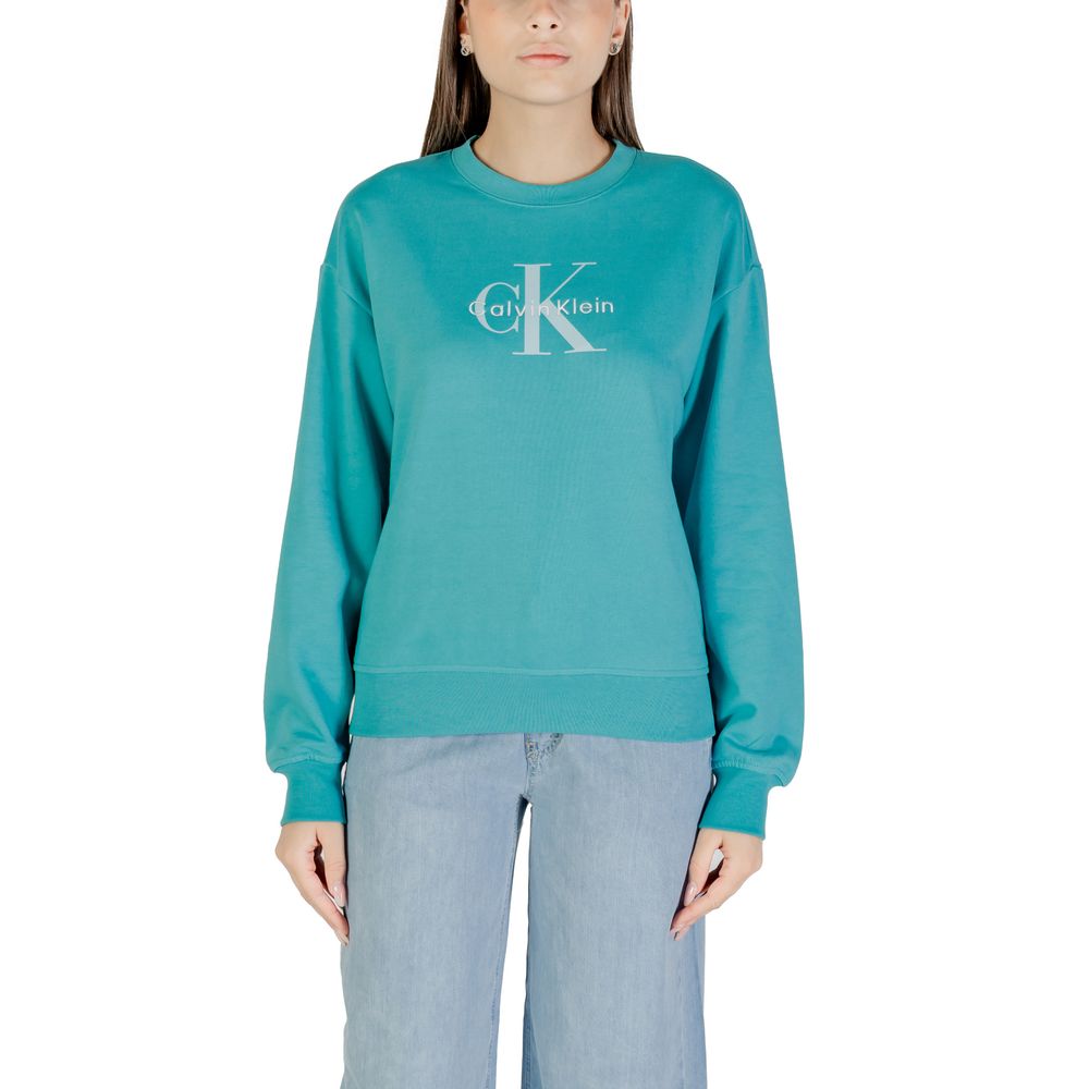 Blue Cotton Sweatshirt - ventzia