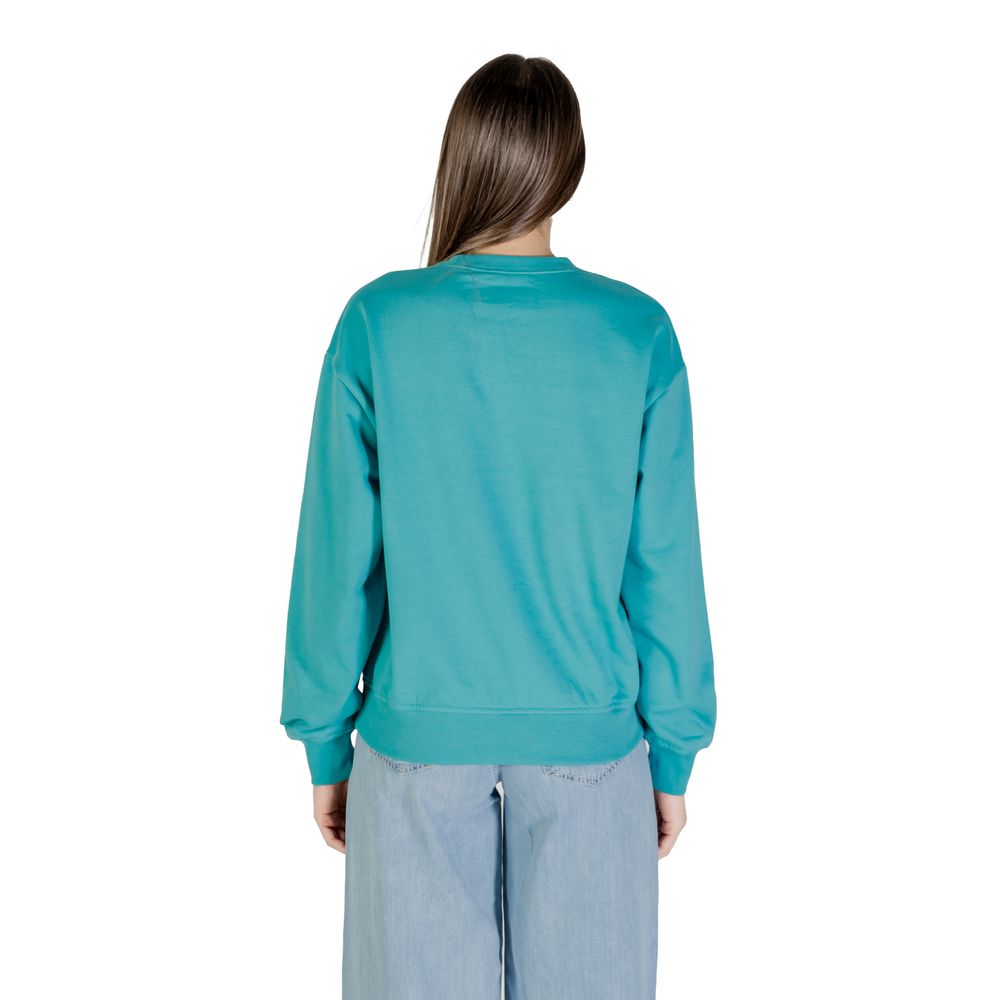 Blue Cotton Sweatshirt - ventzia