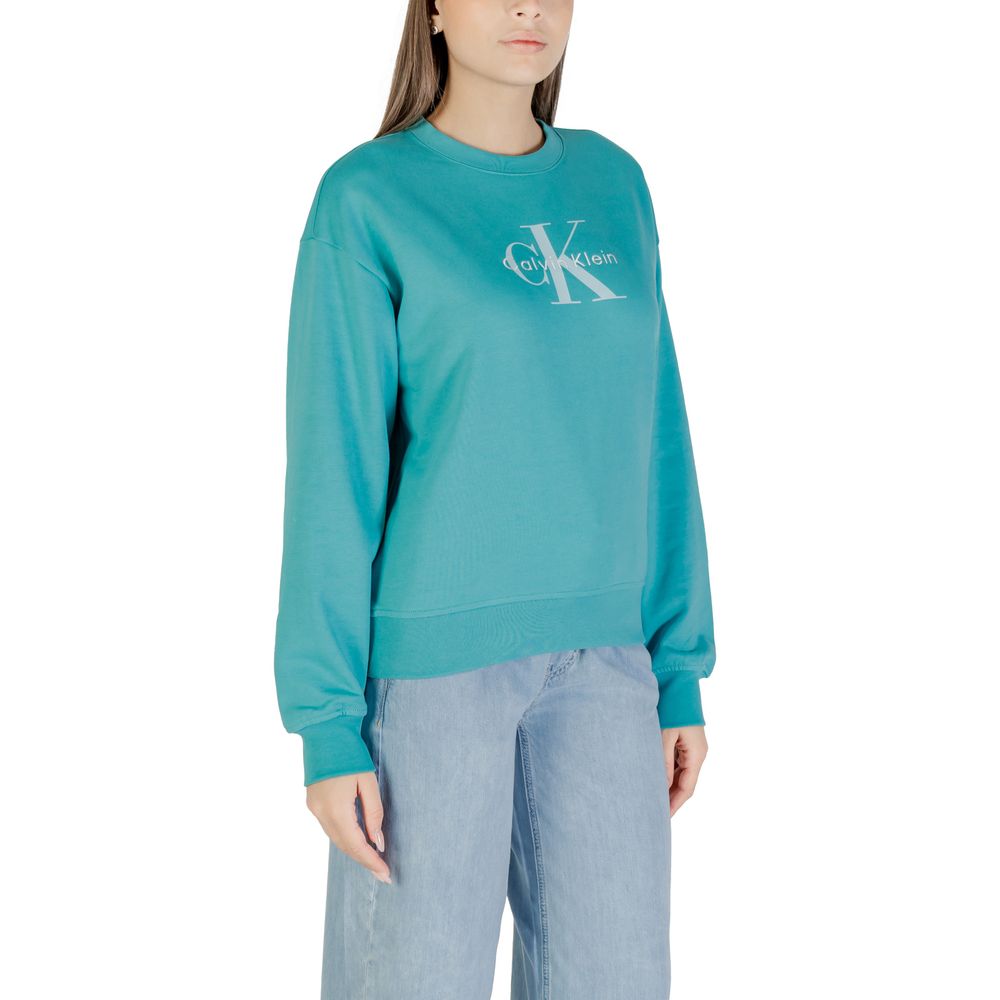 Blue Cotton Sweatshirt - ventzia