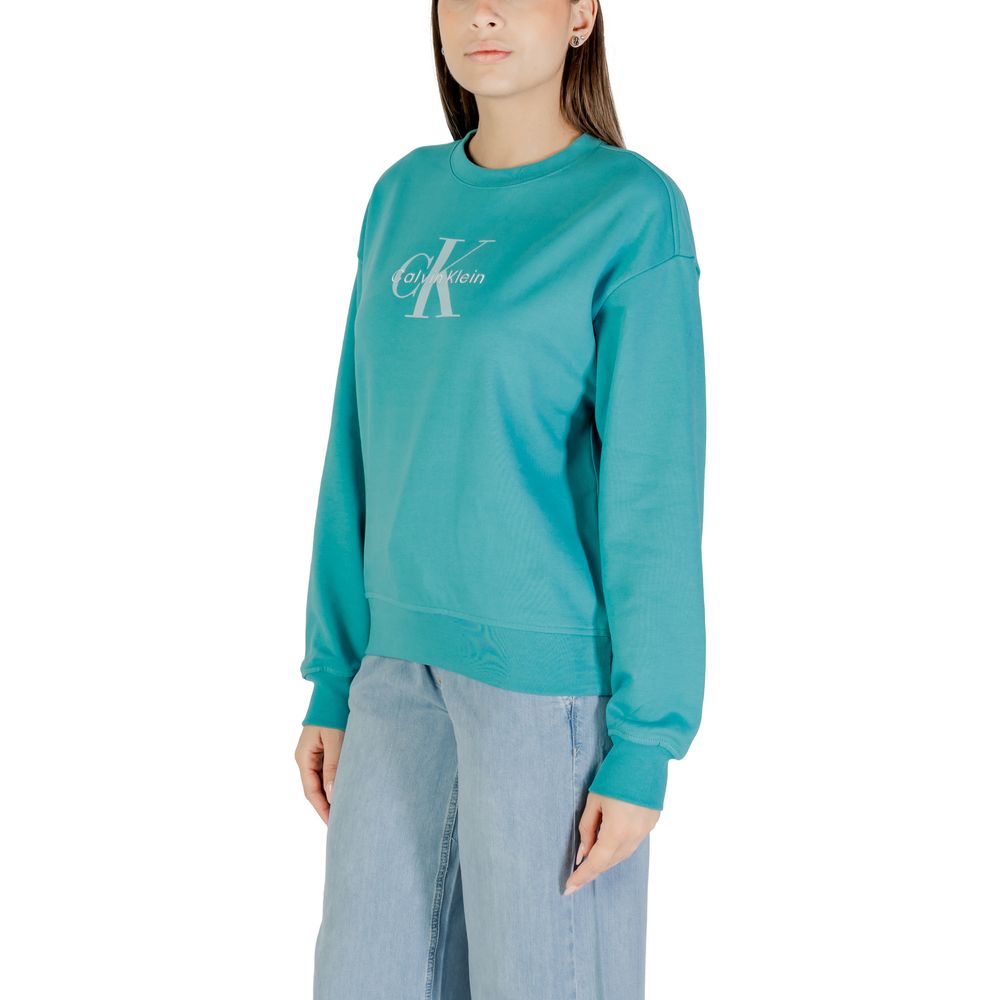 Blue Cotton Sweatshirt - ventzia