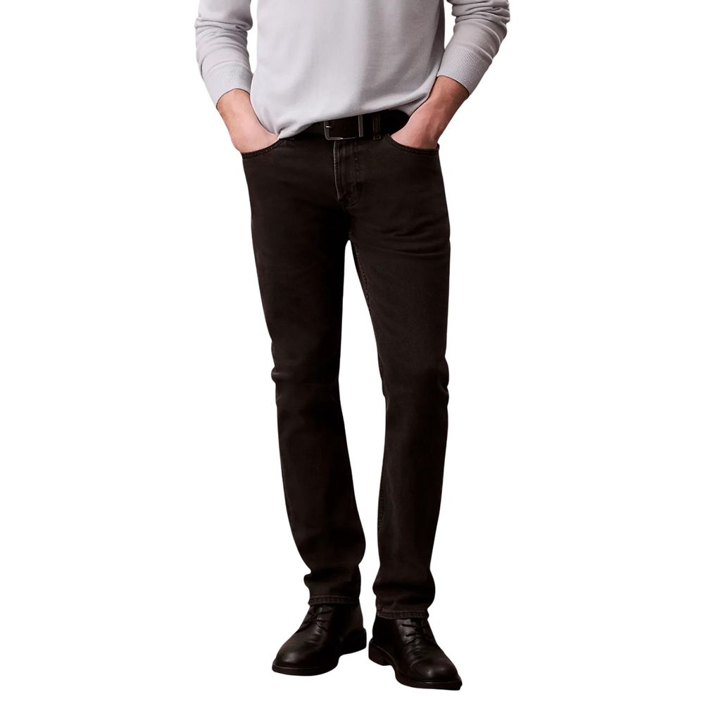 Black Cotton Skinny Jeans - ventzia