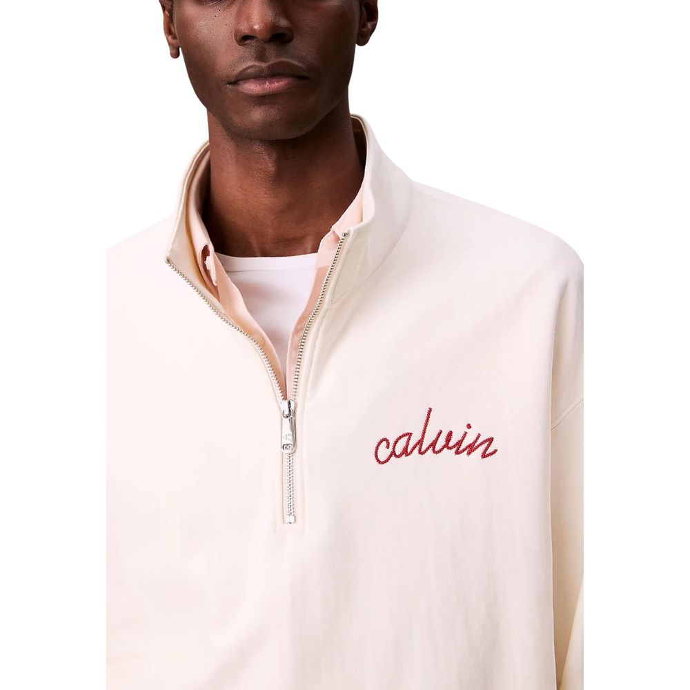 White Cotton Sweatshirt - ventzia