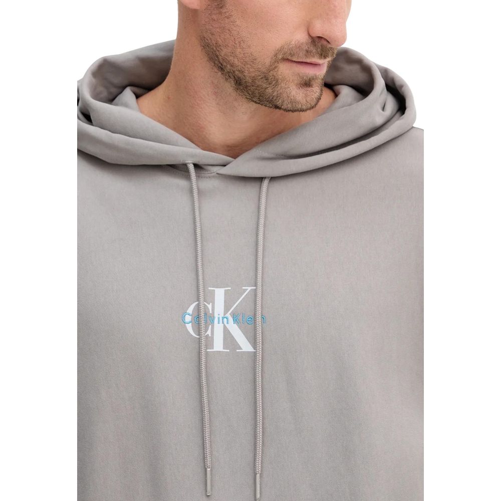Gray Cotton Hoodie - ventzia
