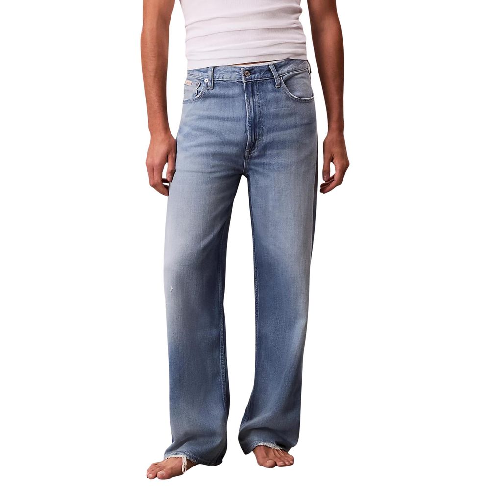 Blue Lyocell Relaxed Fit Jeans - ventzia