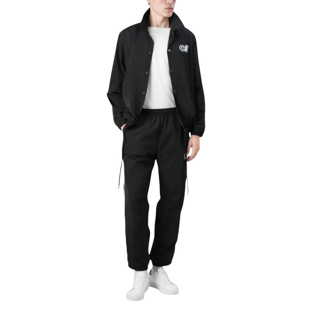 Black Polyester Joggers (Workout Pants) - ventzia