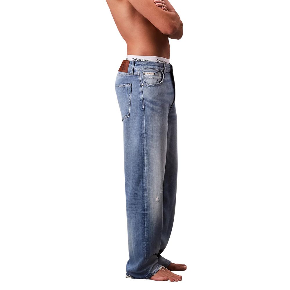 Blue Lyocell Relaxed Fit Jeans - ventzia