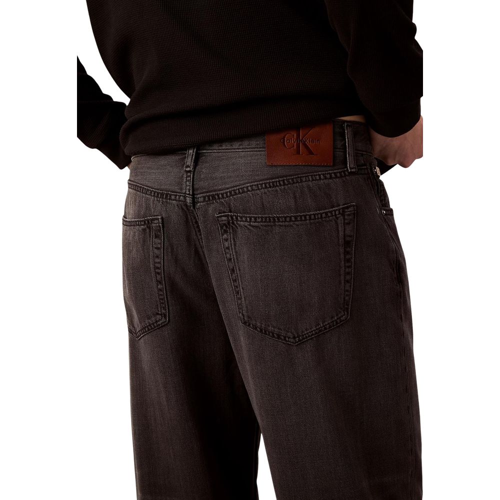 Black Lyocell Relaxed Fit Jeans - ventzia