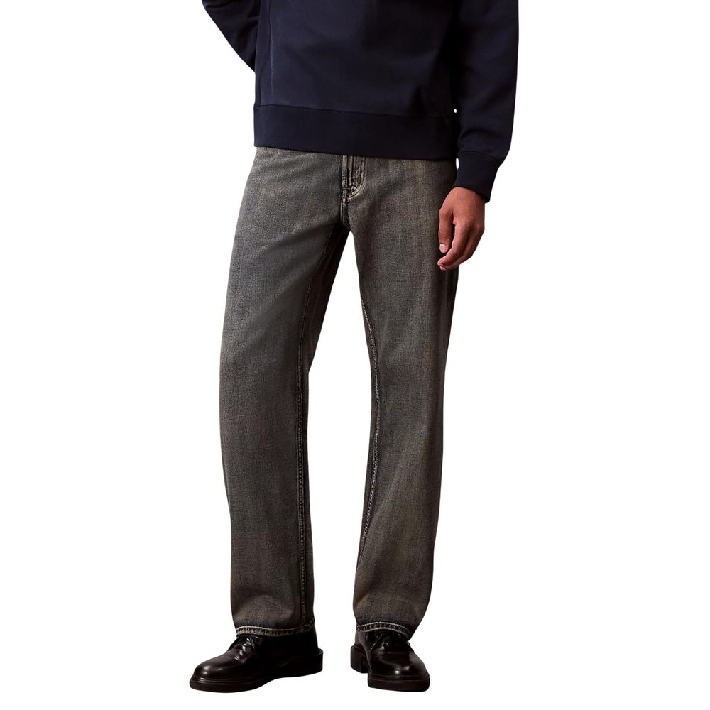 Beige Cotton Relaxed Fit Jeans - ventzia