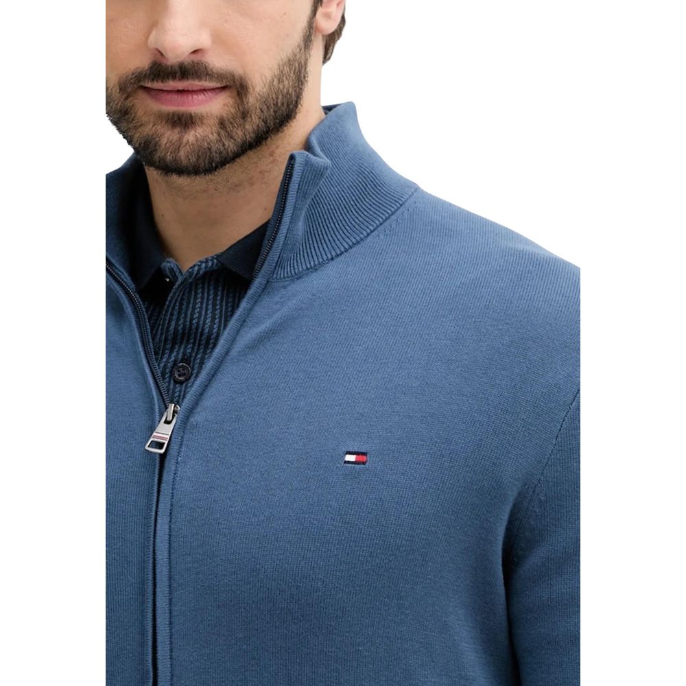 Blue Cotton Cardigan - ventzia