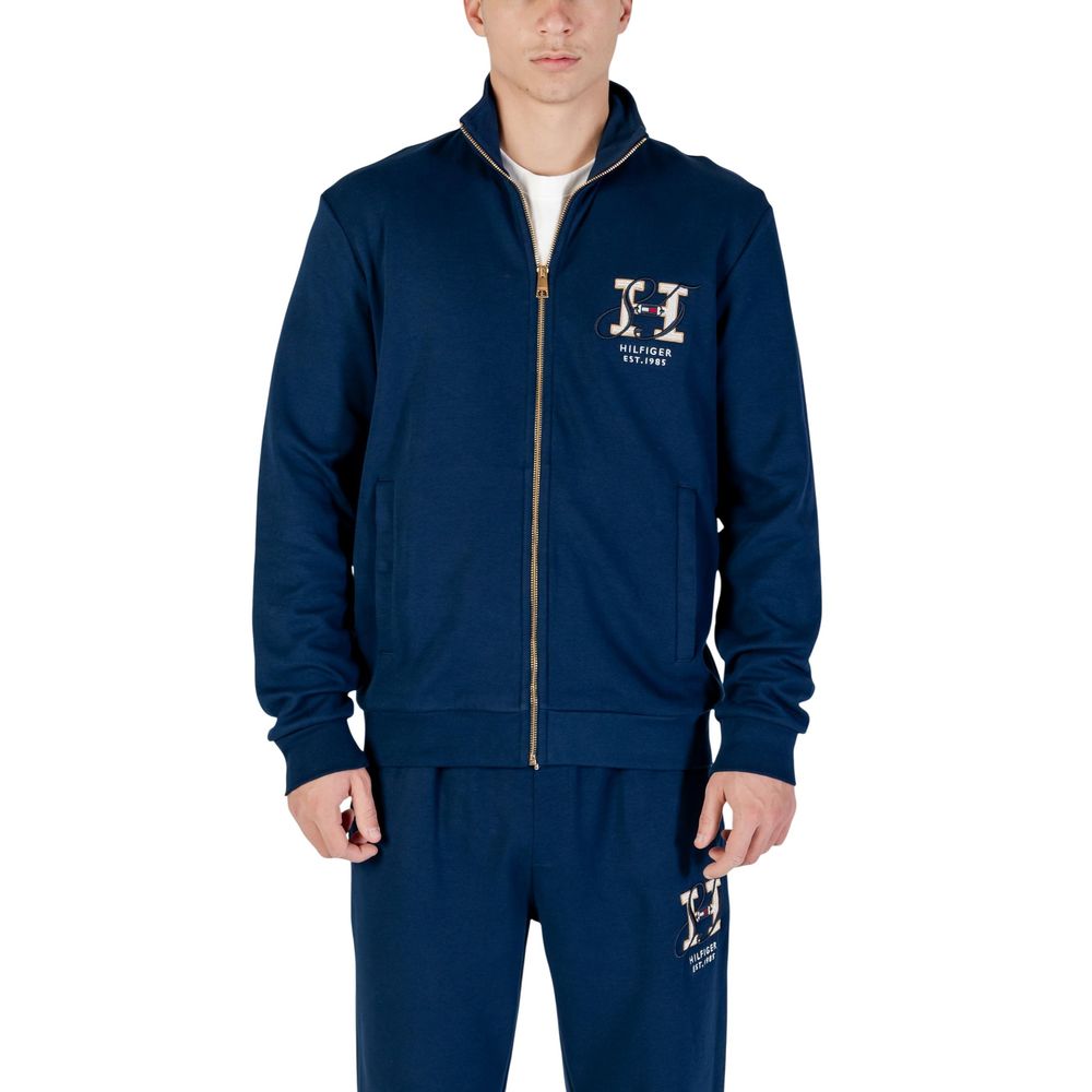 Blue Recycled Cotton Sweatshirt - ventzia