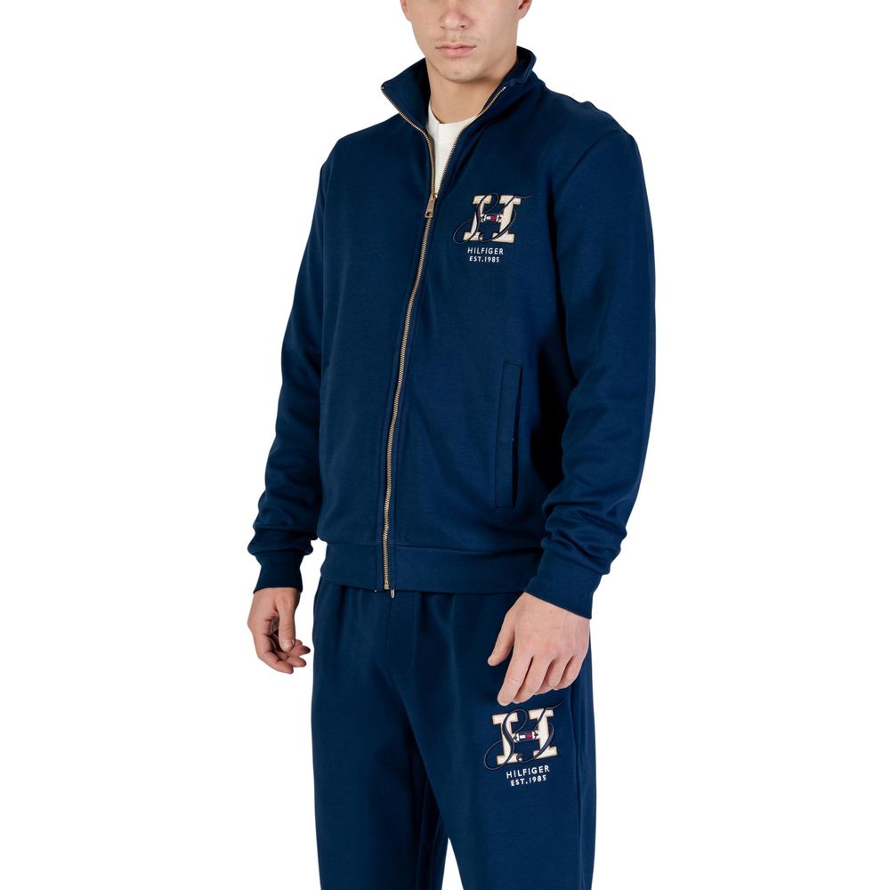 Blue Recycled Cotton Sweatshirt - ventzia