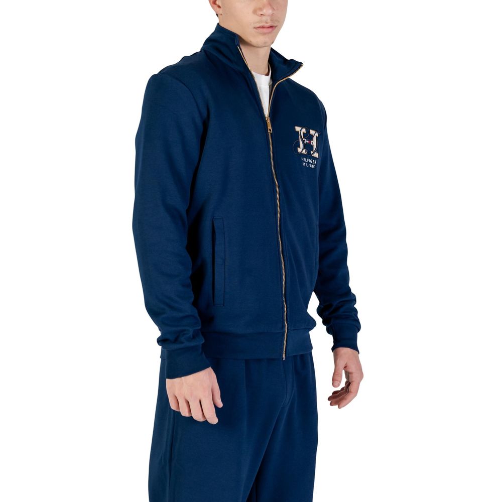 Blue Recycled Cotton Sweatshirt - ventzia