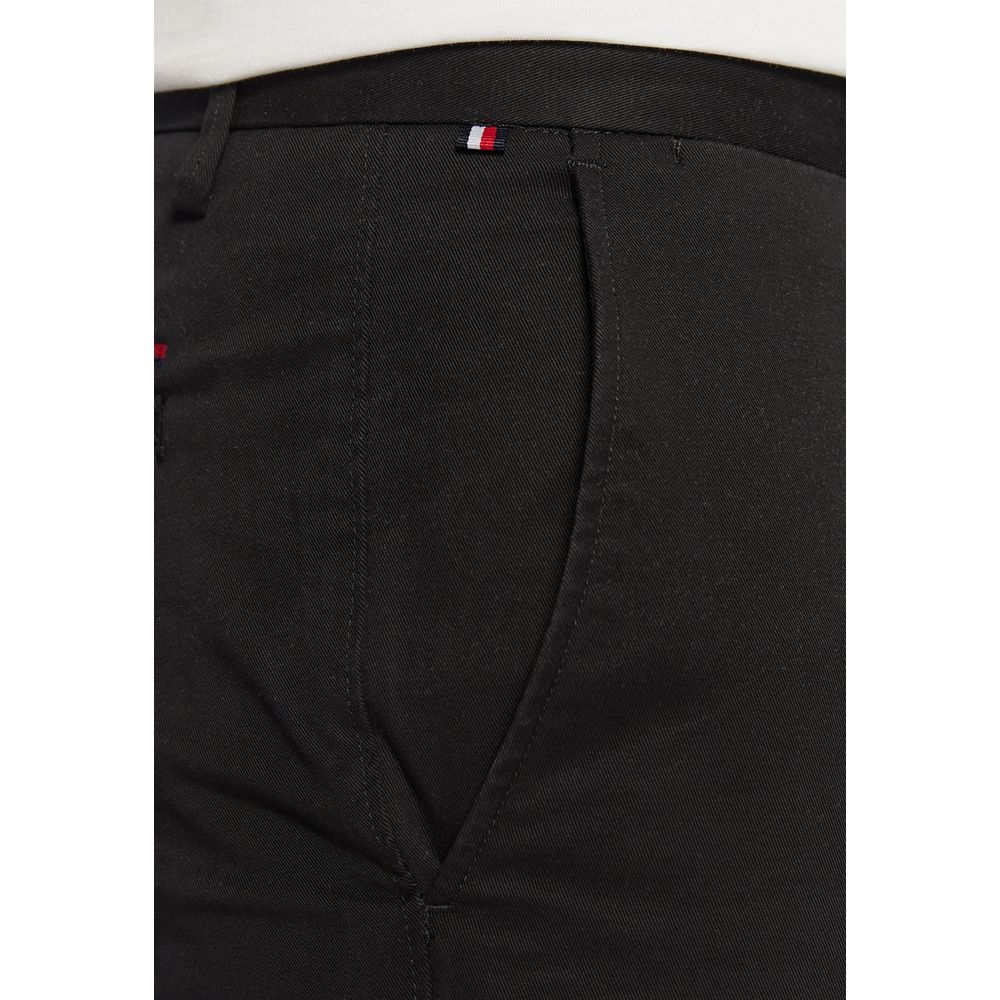 Black Recycled Cotton Skinny Pants - ventzia