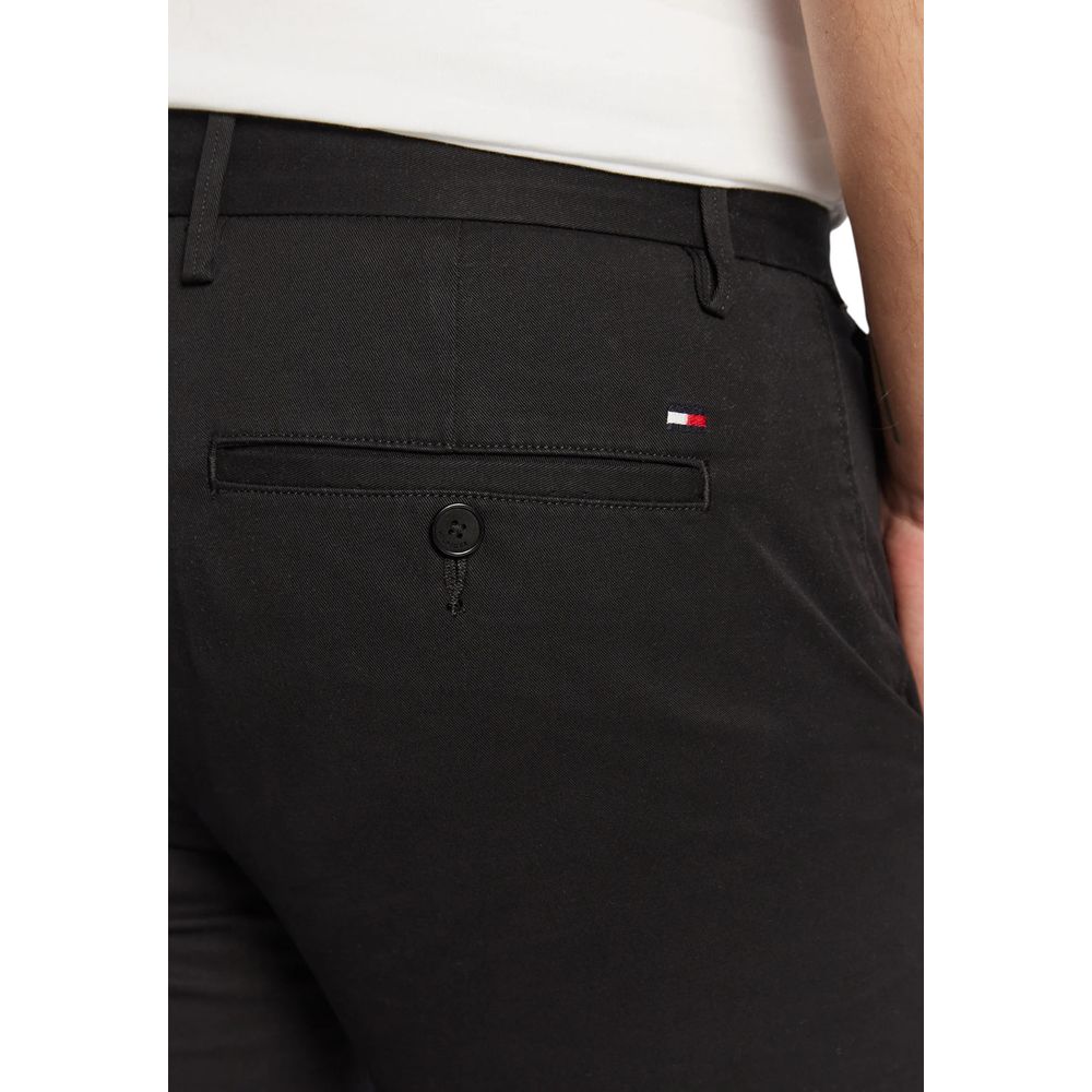 Black Recycled Cotton Skinny Pants - ventzia