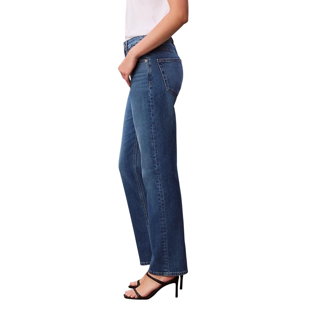 Blue Cotton Mom Jeans - ventzia