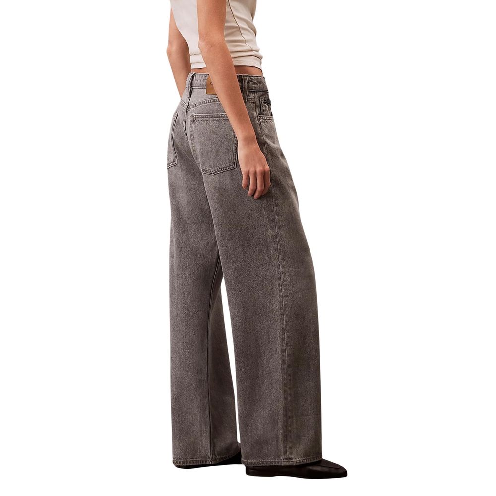 Gray Cotton Boyfriend Jeans - ventzia