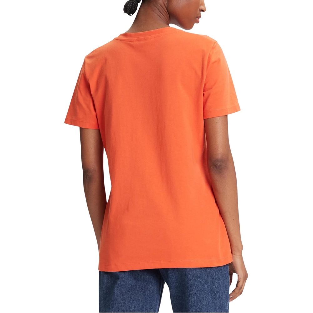 Orange Recycled Cotton T-Shirt - ventzia