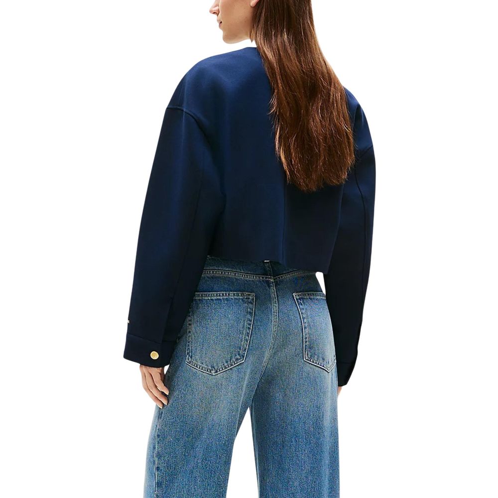 Blue Viscose Blazer - ventzia