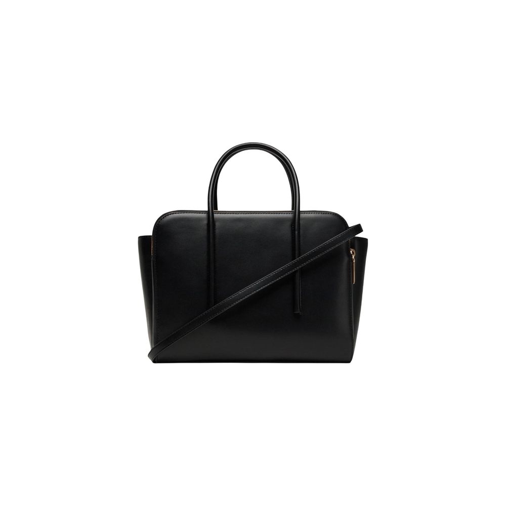 Black Leather Handbag - ventzia