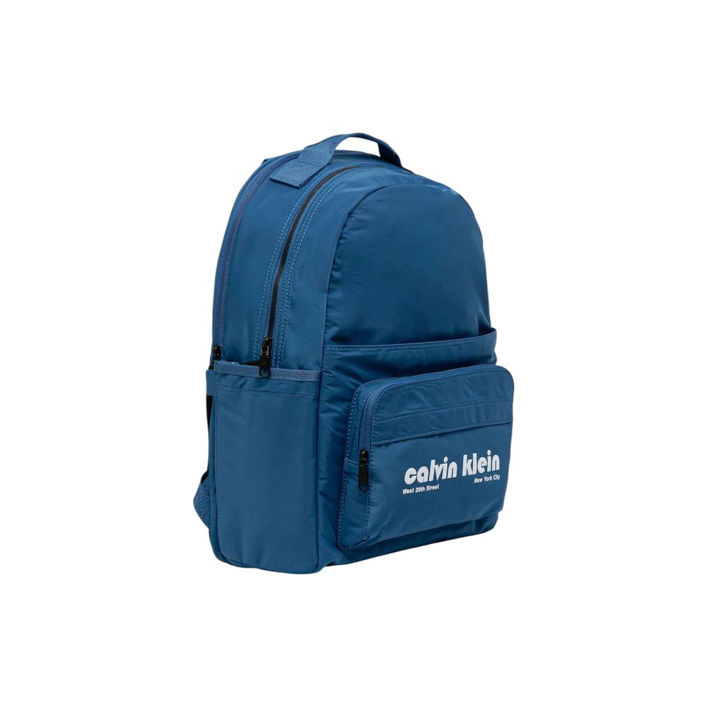 Blue Recycled Polyester Backpack - ventzia