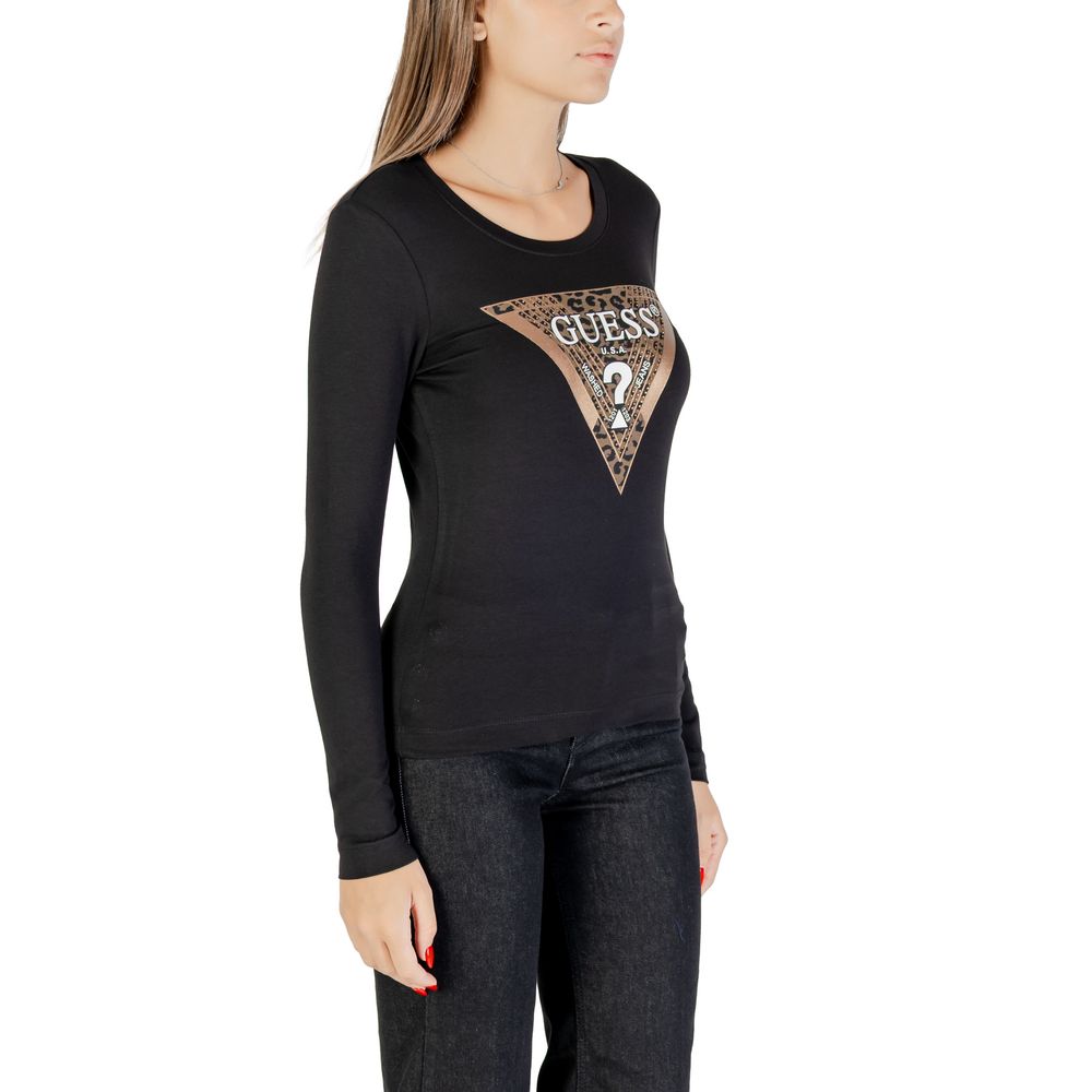 Black Cotton Long Sleeve T-Shirt - ventzia