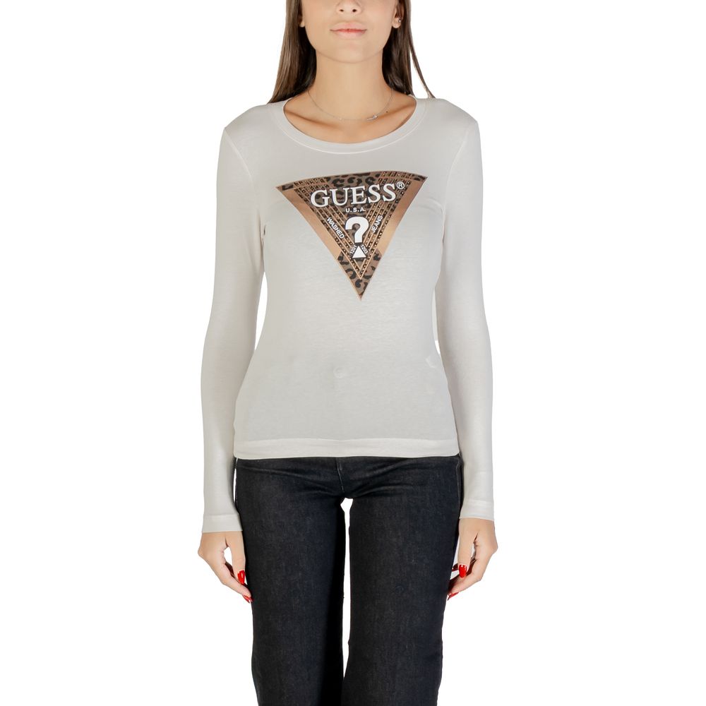 Cream Cotton Long Sleeve T-Shirt - ventzia