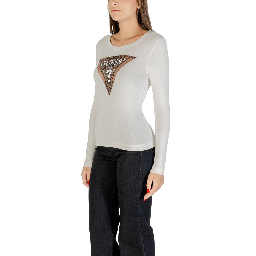 Cream Cotton Long Sleeve T-Shirt - ventzia