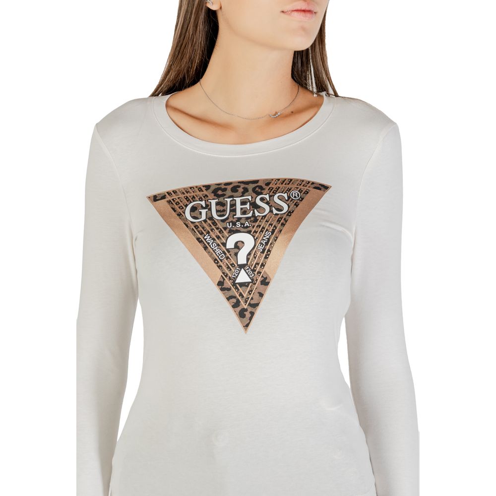 Cream Cotton Long Sleeve T-Shirt - ventzia