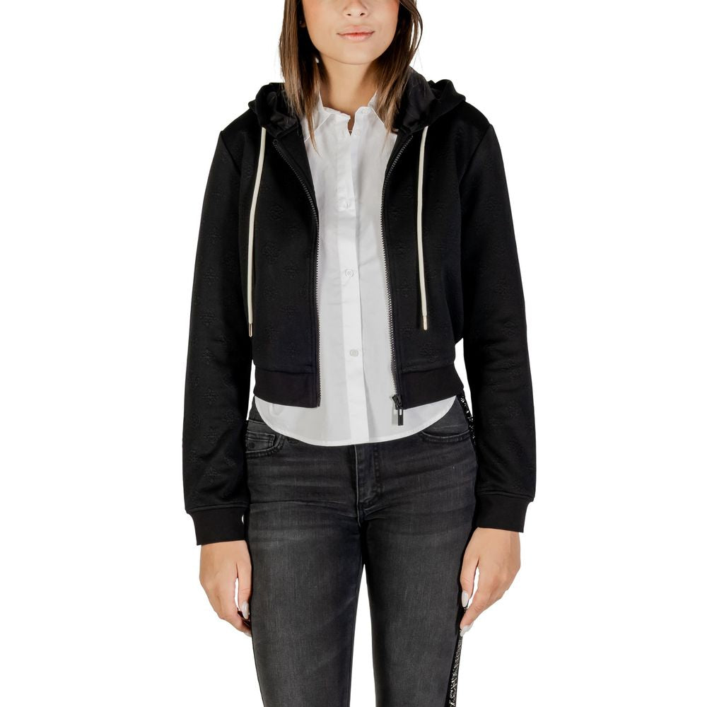 Black Polyester Hoodie - ventzia