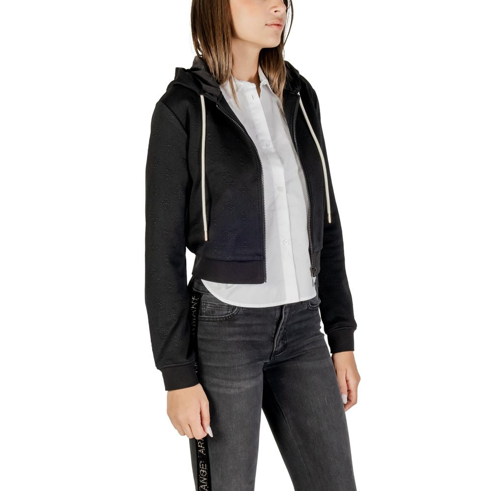 Black Polyester Hoodie - ventzia