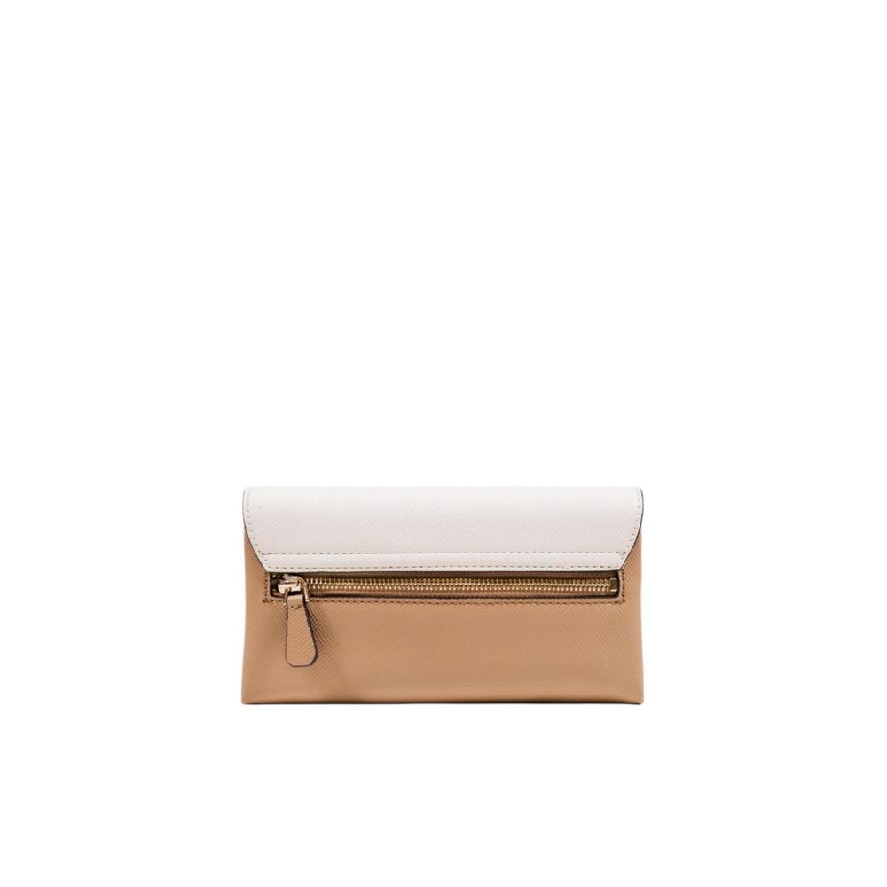 Beige Polyethylene Clutch Bag - ventzia
