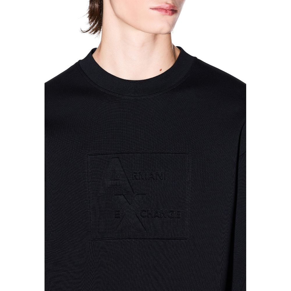 Black Cotton Sweatshirt - ventzia
