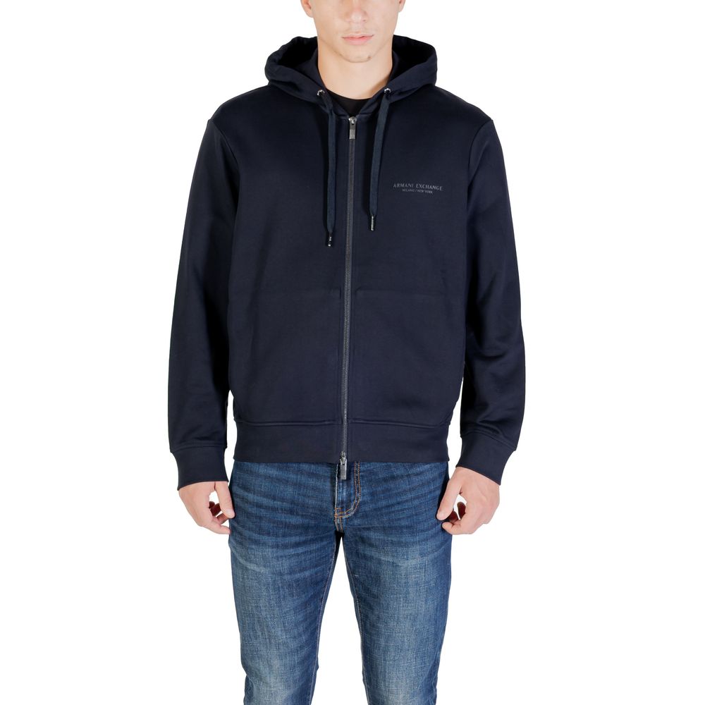 Blue Cotton Hoodie - ventzia