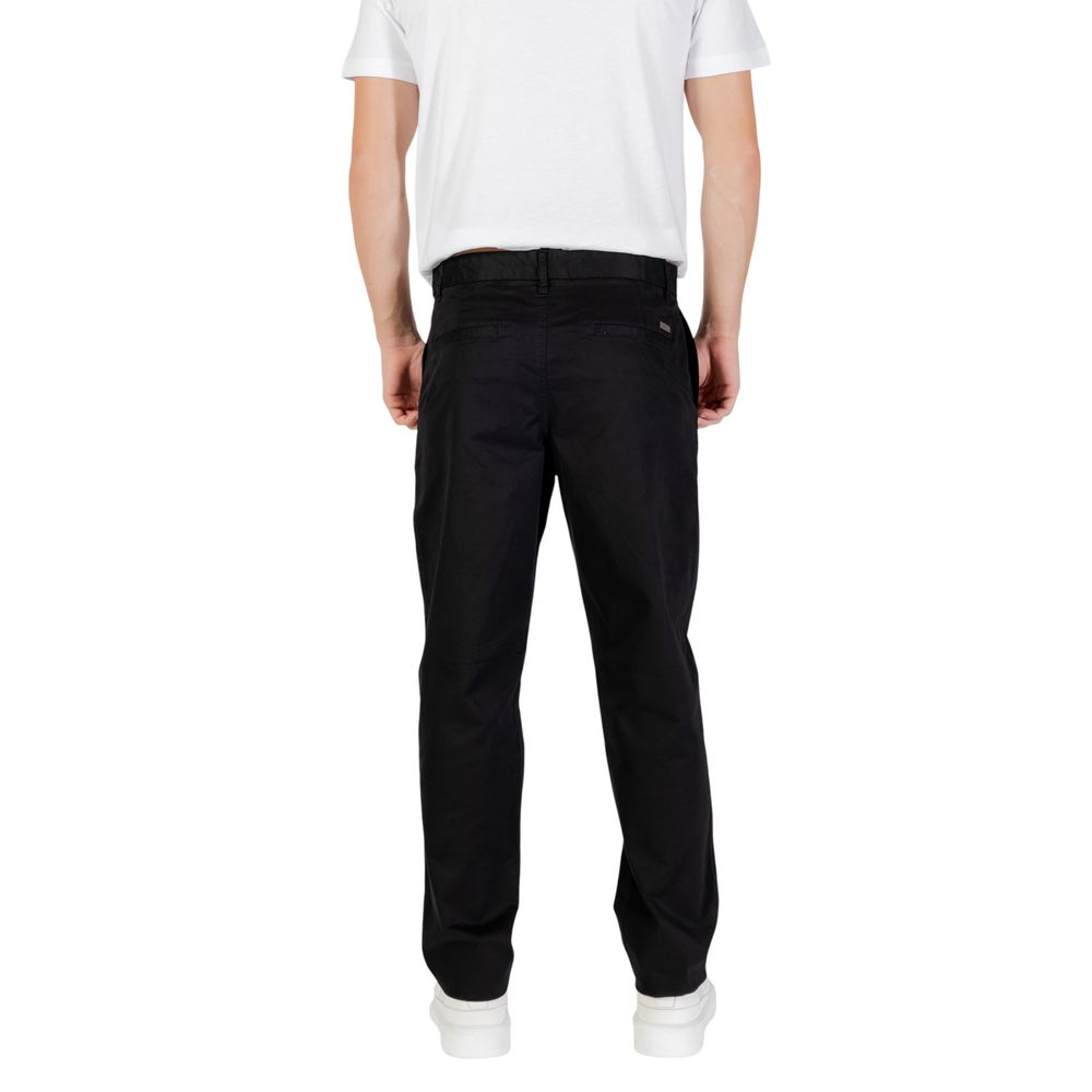 Black Cotton Skinny Pants - ventzia