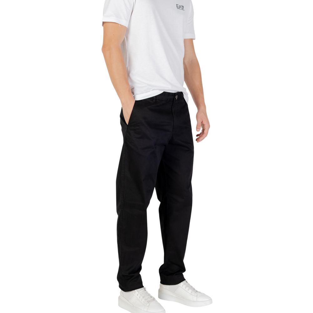 Black Cotton Skinny Pants - ventzia