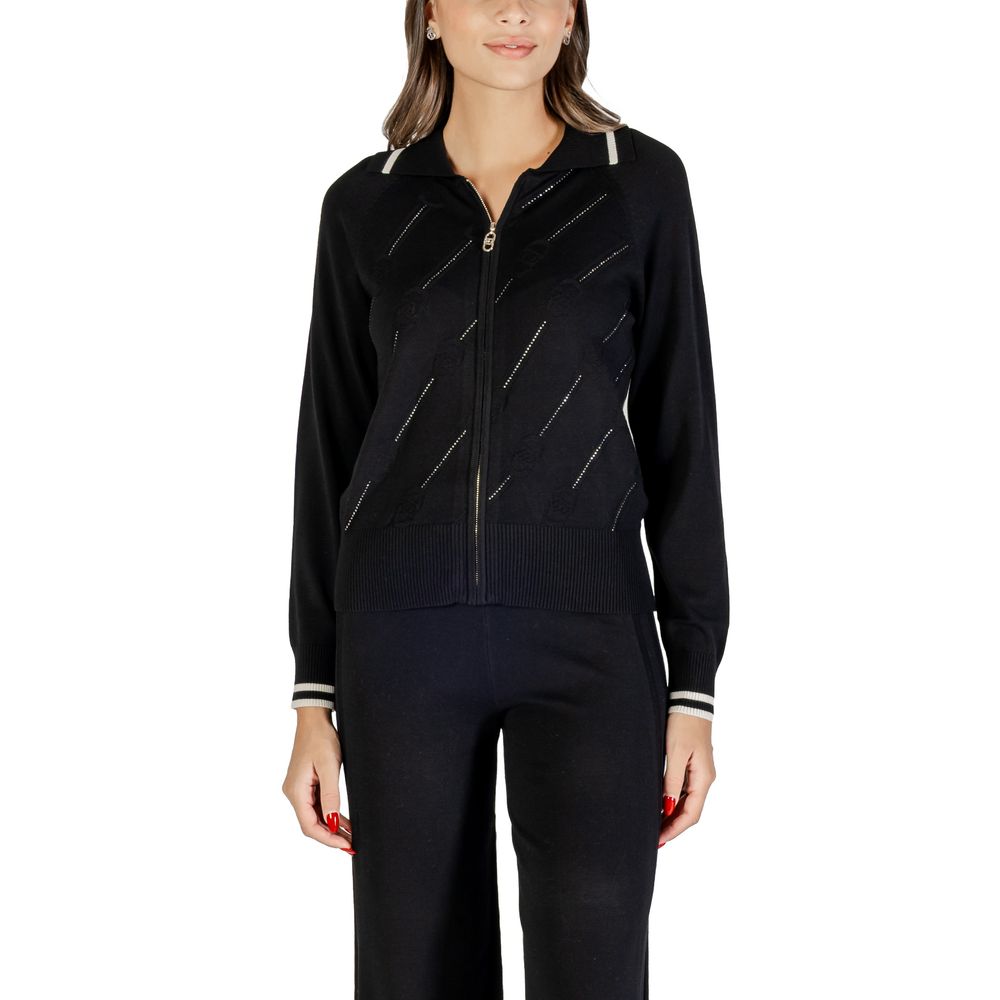 Black And White Viscose Cardigan - ventzia