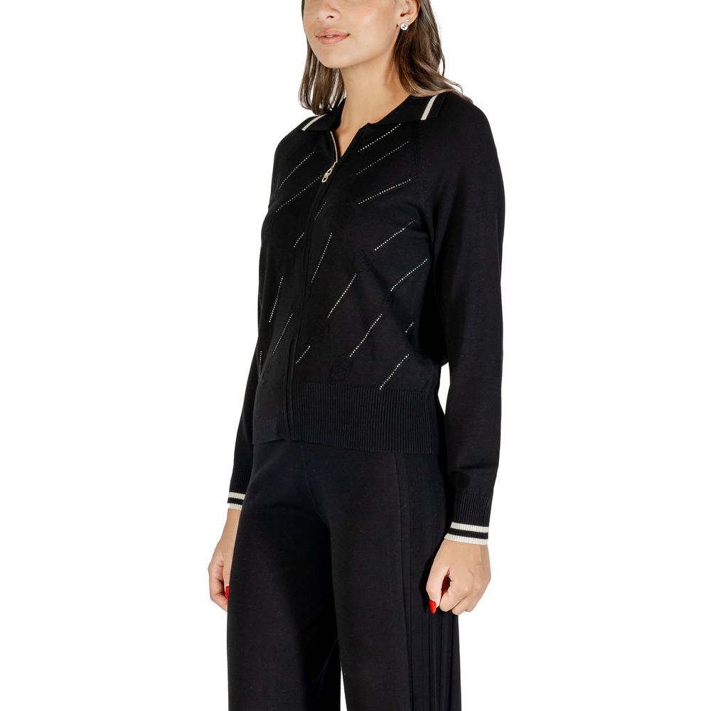 Black And White Viscose Cardigan - ventzia