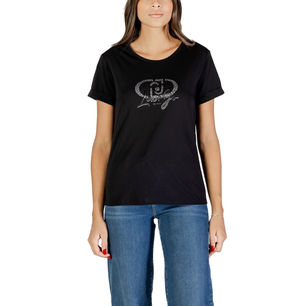 Black Cotton T-Shirt - ventzia