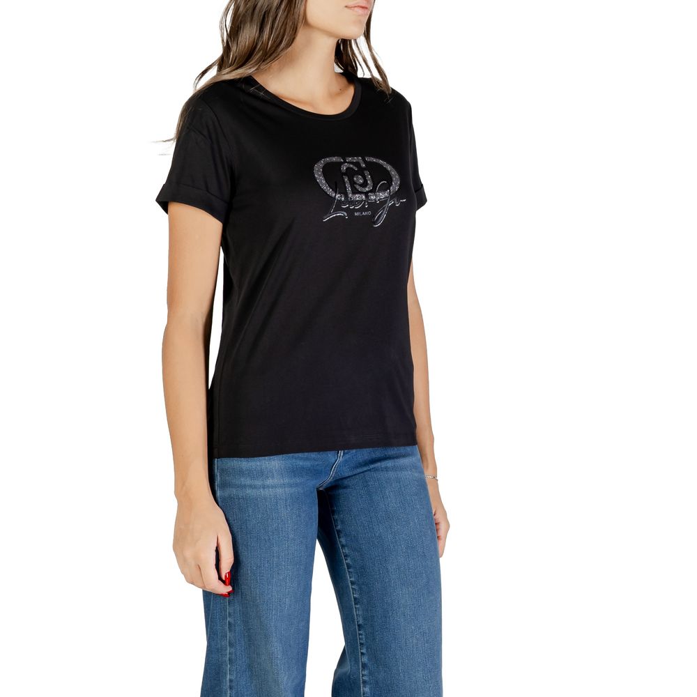 Black Cotton T-Shirt - ventzia