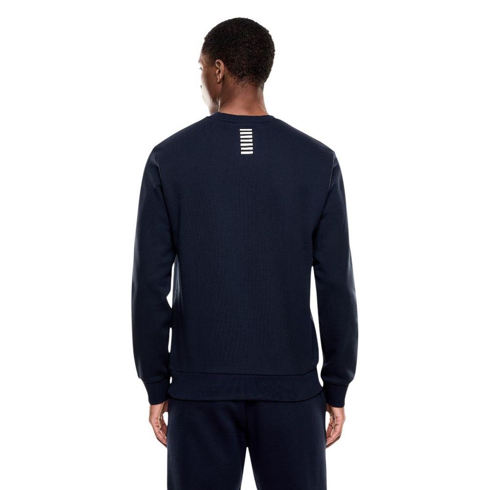 Blue Cotton Sweatshirt - ventzia