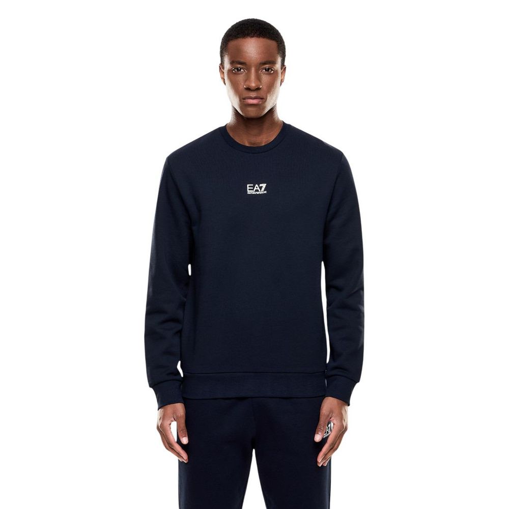 Blue Cotton Sweatshirt - ventzia