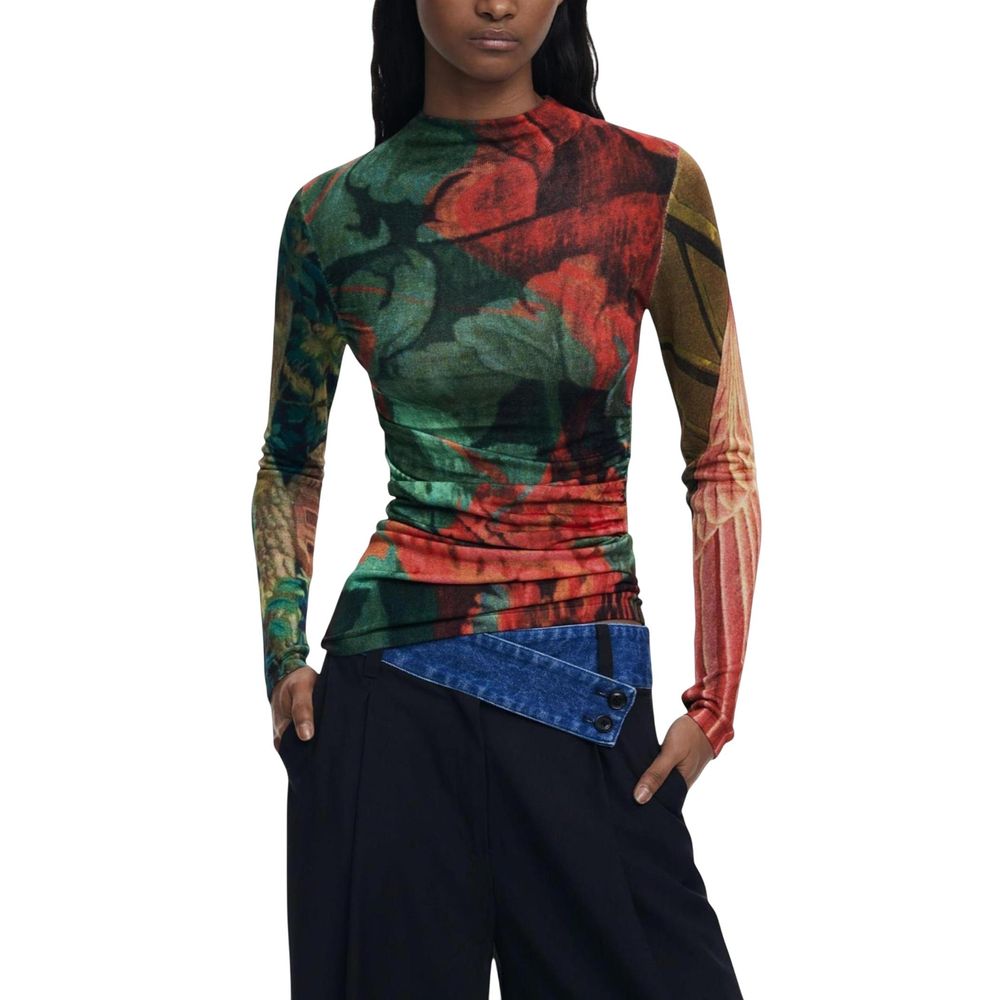 Bicolor Viscose Long Sleeve T-Shirt - ventzia